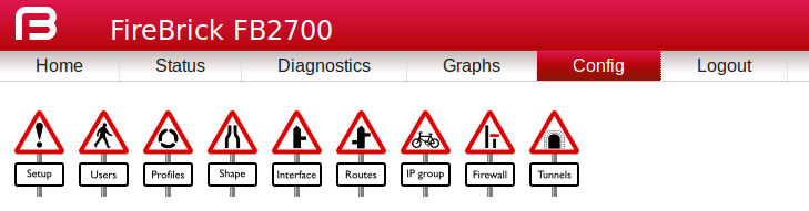 Icons for configuration categories